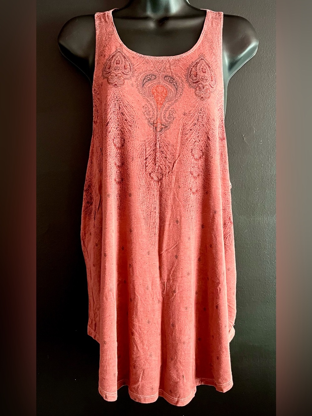 American Eagle Outfitters Dusty Coral Printed Tank